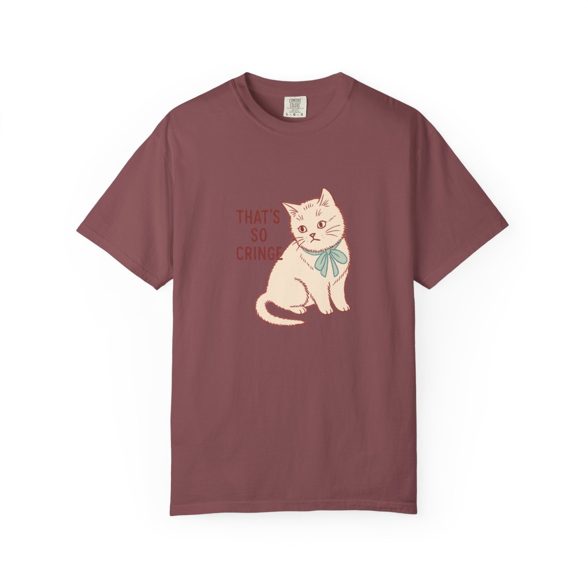 Awkwardly Endearing Cringe Cat Ironic Humor T-Shirt