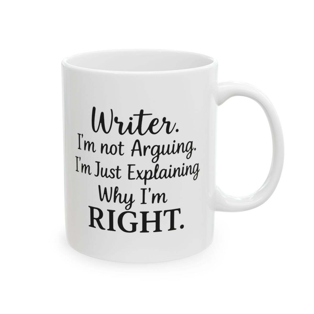 Writer's Wisdom Two-Tone Funny Quote Coffee Mug