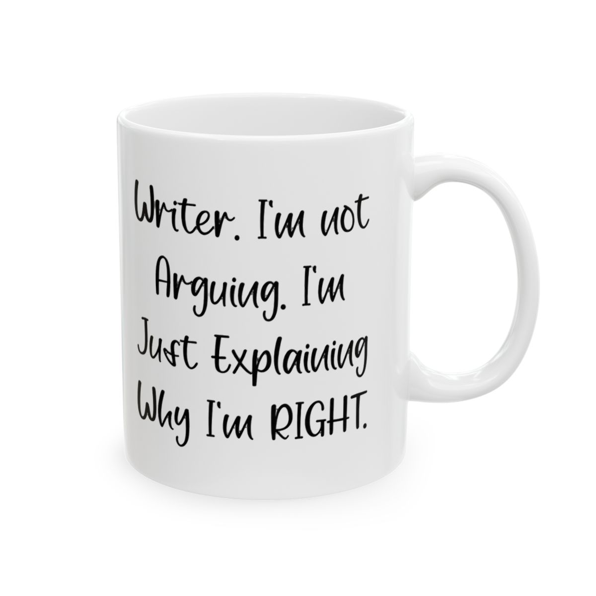 Writer's Wisdom Two Tone Coffee Mug - Funny Quote for Christmas Unique Gifts from Friends, Coworkers, or Family
