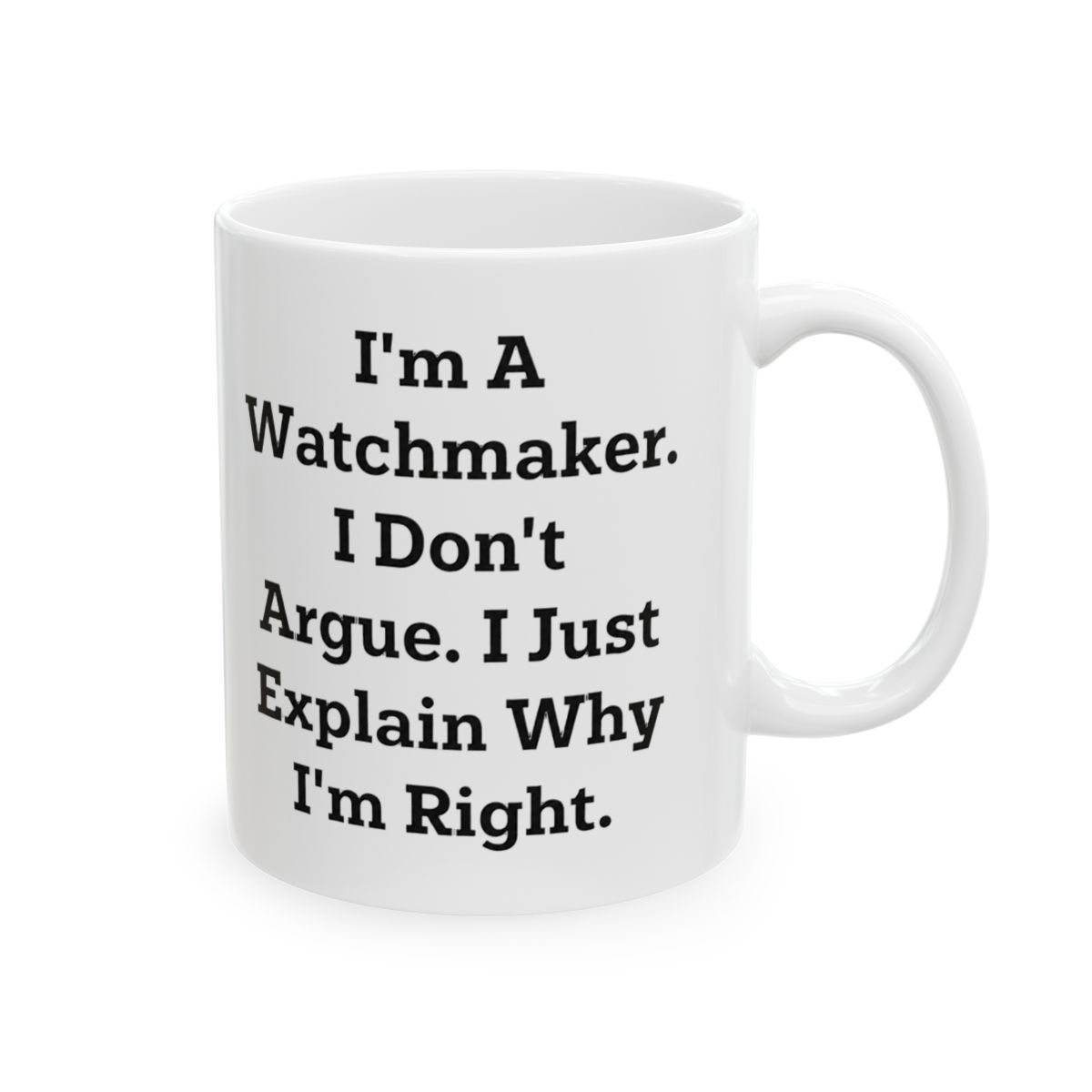 Watchmaker's Wisdom, A Funny Quote Two Tone Coffee Mug for Graduation