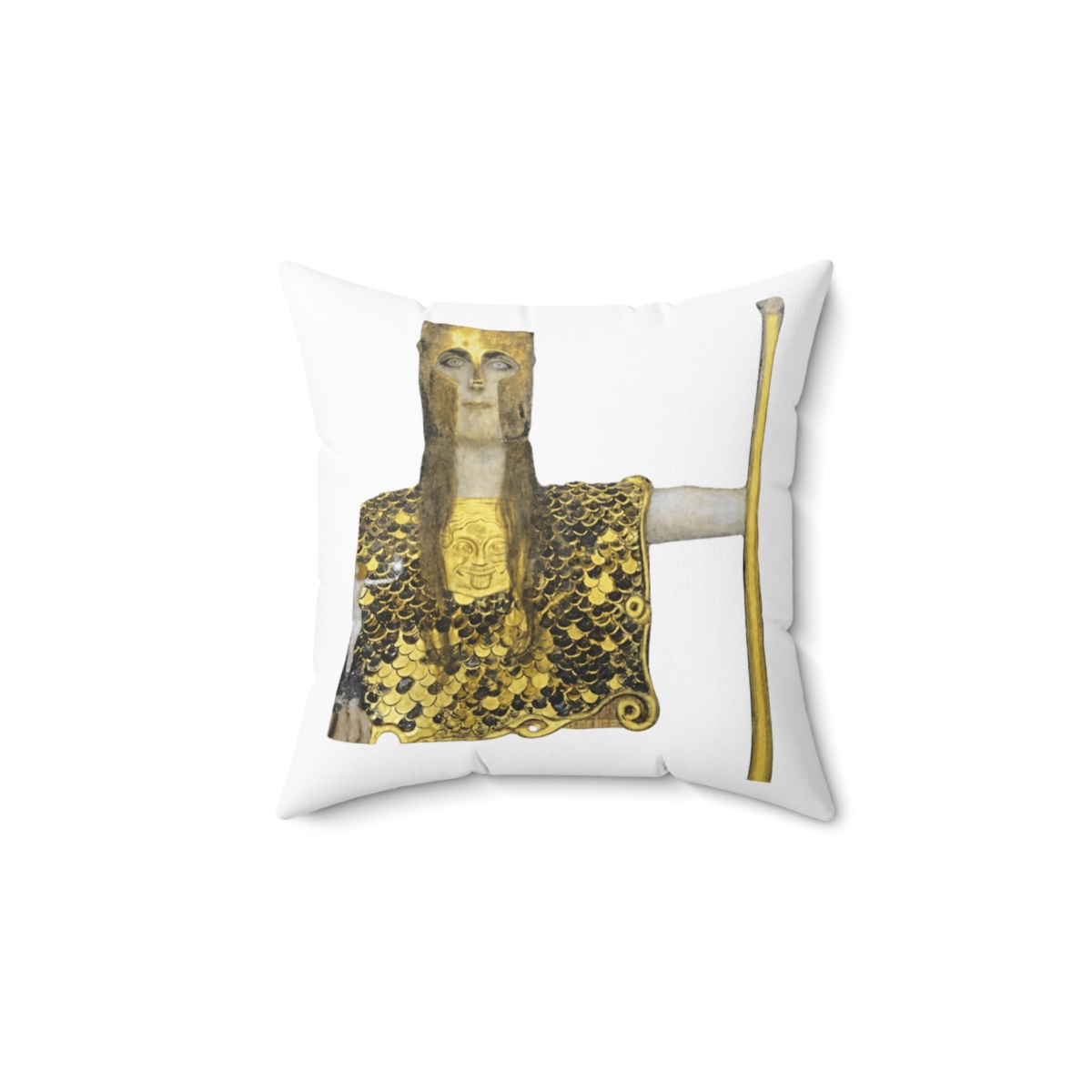 Klimt Pallas Athena Greek Goddess War Wisdom Mythology Art Throw Pillow