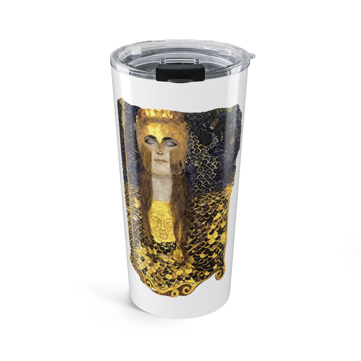 Klimt Pallas Athena Greek Goddess War Wisdom Mythology Art Stainless Steel Insulated Tumbler