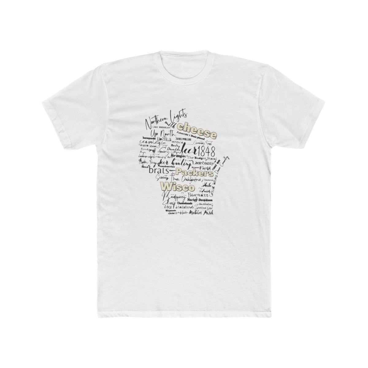 Wisconsin Typography T Shirt: Funny Slogans, Wisconsinite Gift