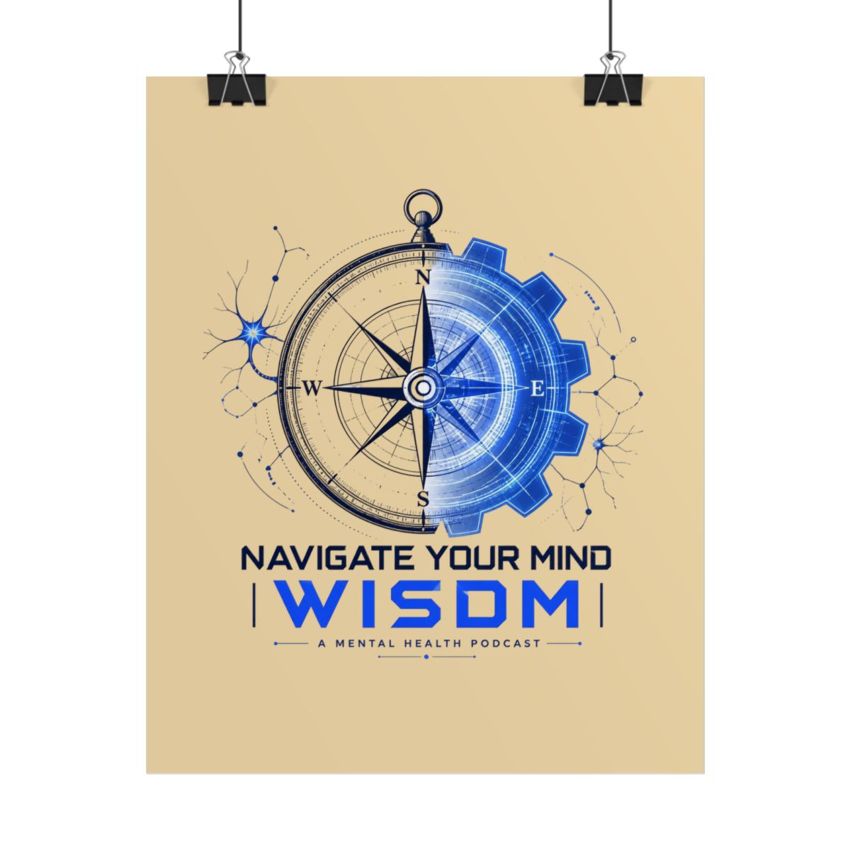 Wisdm "Navigate Your Mind | WISDM" Poster - Wisdm official Posters & Wall Art merch